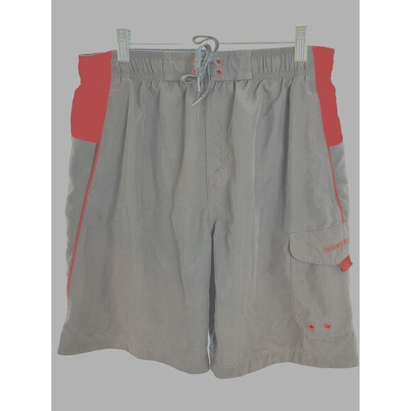 Speedo Men's Shorts Red / Grey Swimwear Grey Size L Sku C2925 - Picture 2 of 8